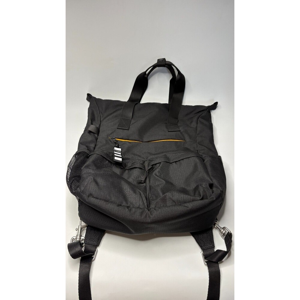 IKEA Unisex Varldens Backpack Black Yellow White Carry All Travel Tote